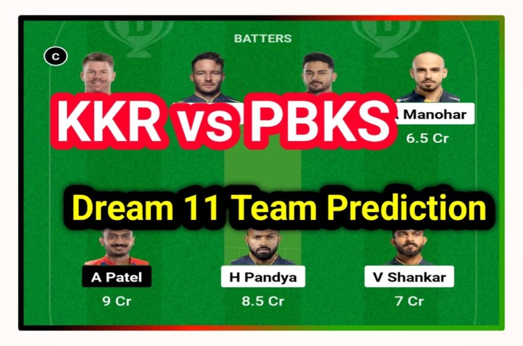 KKR vs PBKS Today Dream 11 Team Prediction 1024x678 1